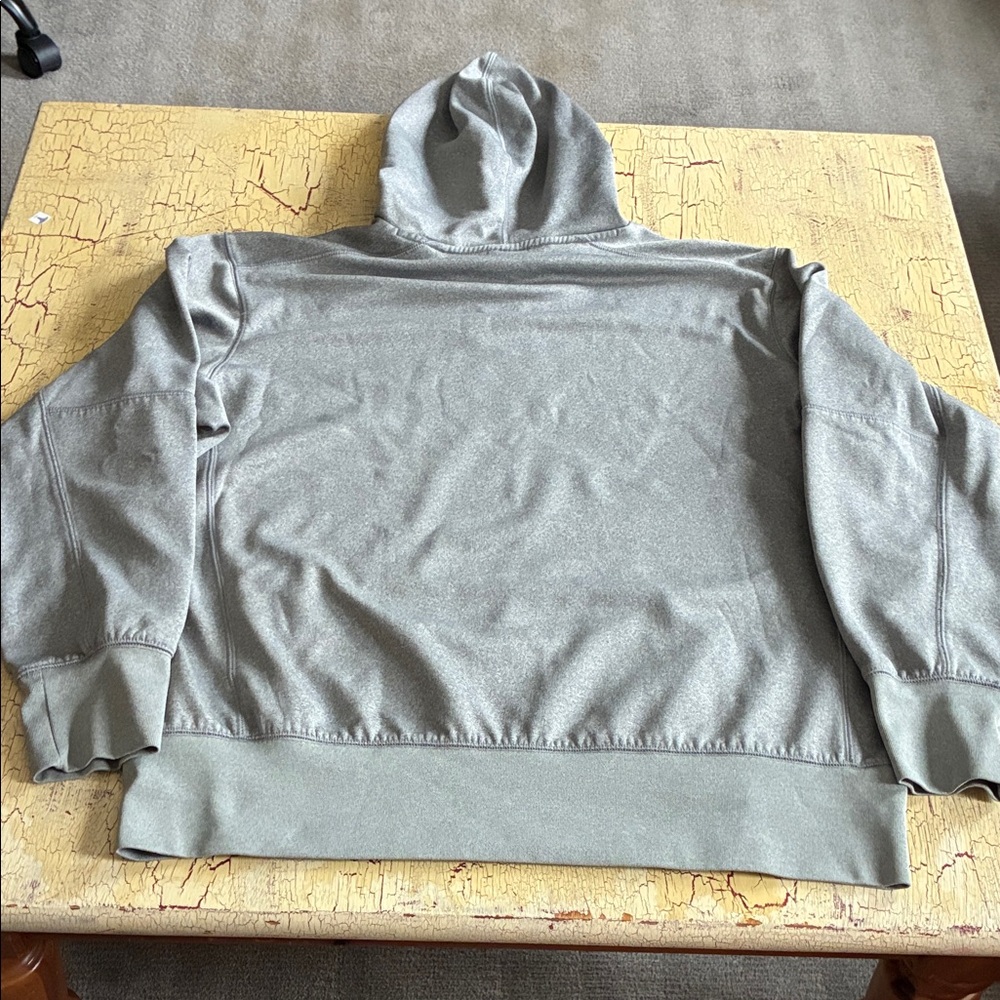 Nike Dri-Fit Heather Gray Baseball Hoodie featuring the backwards K - Picture 4 of 14